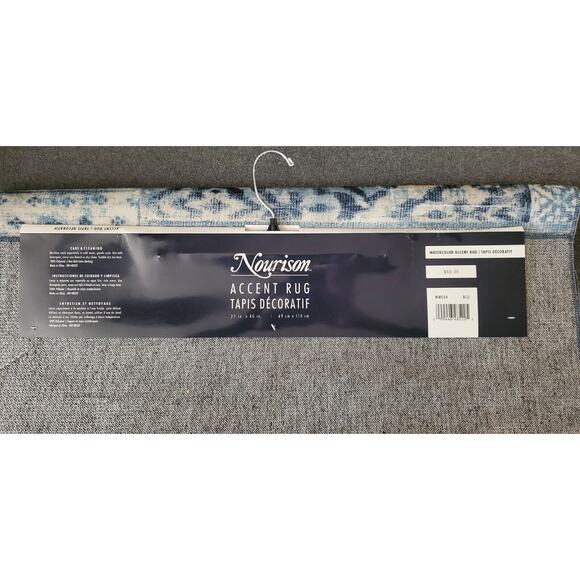 Nourison Watercolor Blue Accent Rug 27"‎ x 45" New - Picture 2 of 2